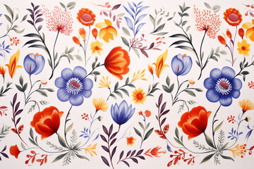 floral pattern with colorful flowers hd background
