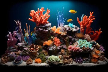 Fototapeta na wymiar coral reef in aquarium. 