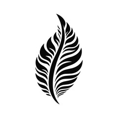 Fototapeta premium Minimalist abstract tribal leaf in vector.