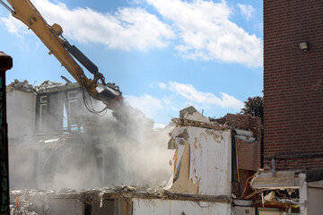 Fototapeta premium demolition of the former Souburgh retirement home in Waddinxveen