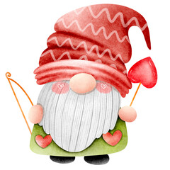 A gnome wearing a red hat