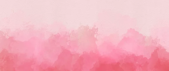 Poster watercolor border in pink color tone on white grunge canvas paper use as banner background template. abstract artistic watercolor art for Valentines, love, romance, wedding concpts. © WONGSAKORN