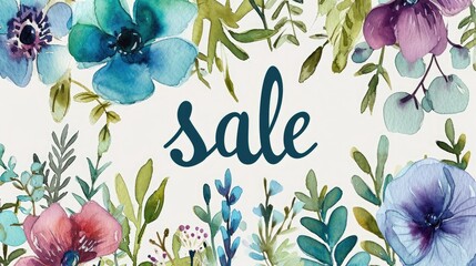 Abstract floral art background. Botanical Watercolor Flowers Design illustrations for wallpapers