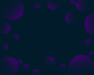 Dark purple bubble and Dark Blue Background