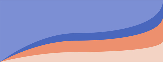 Minimalist soft colors wallpaper using blue and peach tone.