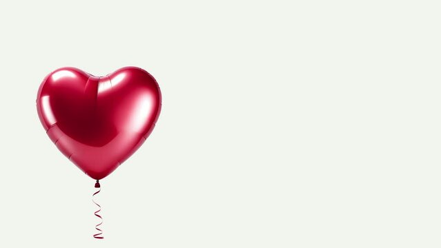 Heart shaped balloons for valentine day or brithday event, video in 4k