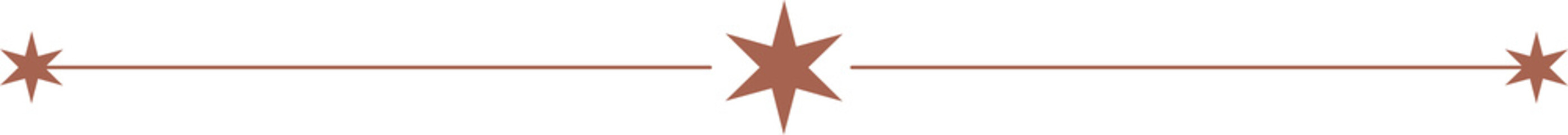 Aesthetic line with stars. Minimal outline shape. Y2k abstract border with sparkles. Cosmic retro geometric icon