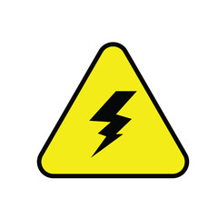 High Voltage Sign. Warning icon. Vector illustration