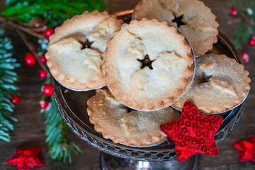 Traditional festive mince pies