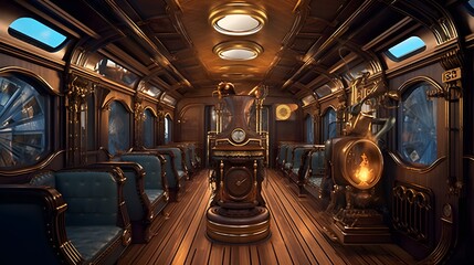 Interior of an old train