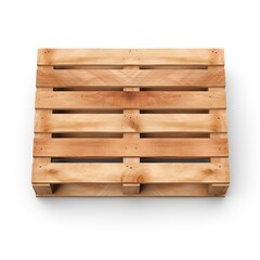 Wooden warehouse pallet, cargo or packaging, isolated on white background.