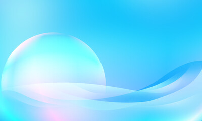 Abstract Soft light blue background with curve pattern graphics gradient color for illustration wallpaper banner website backdrop 