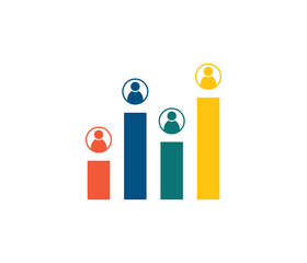 Exit polling icon in flat style