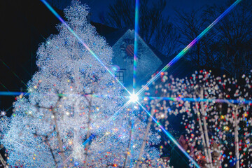 箱根のクリスマスのイルミネーション