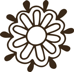 Henna mehndi paisley indian flower tattoo design hand drawing 