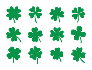 green four leaf clover Symbol of good luck at St.Patrick's festival - obrazy, fototapety, plakaty
