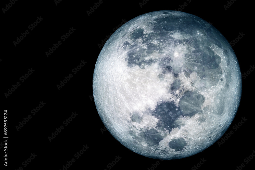 Wall mural moon on a dark background. elements of this image furnished by nasa