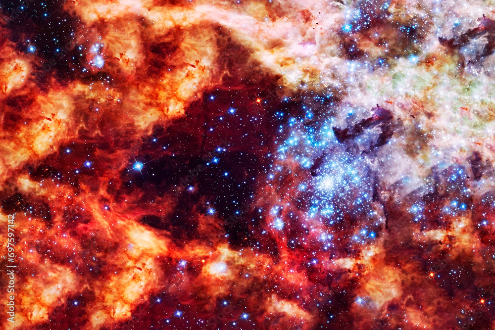 Canvas Prints bright cosmic nebula. elements of this image furnished by nasa