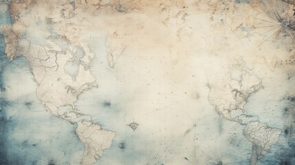 Abstract Time-Worn Map Background: Great for Library Backdrops, Geographic Teaching Materials, and Nautical Exploration Displays
