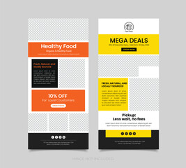 Food and Beverage Email Newsletter Template, Food Promotion Template, Email Marketing Landing page