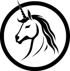 Unicorn | Minimalist and Simple Silhouette - Vector illustration