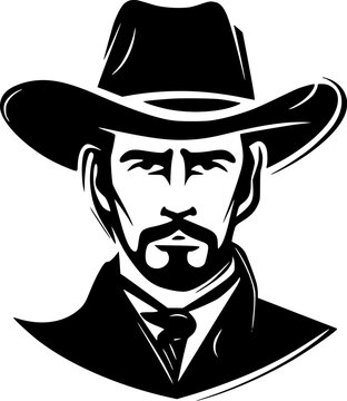 recommend clip art: Western | Black and White Vector illustration