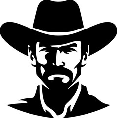 Western | Black and White Vector illustration