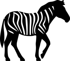 Zebra | Minimalist and Simple Silhouette - Vector illustration