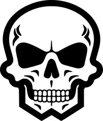 Skull | Black and White Vector illustration