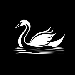 Swan | Minimalist and Simple Silhouette - Vector illustration
