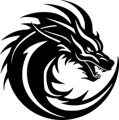 Dragon - Minimalist and Flat Logo - Vector illustration