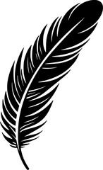 Feather | Minimalist and Simple Silhouette - Vector illustration