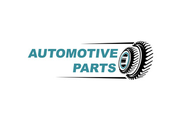 Gear bearing automotive engine logo vector design spare part icon symbol. - obrazy, fototapety, plakaty