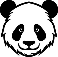 Fototapeta premium Panda | Black and White Vector illustration