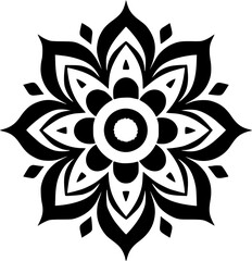 Mandala | Minimalist and Simple Silhouette - Vector illustration