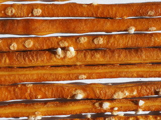 salted sticks snacks baked food background - 697608152