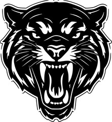 Panther | Black and White Vector illustration
