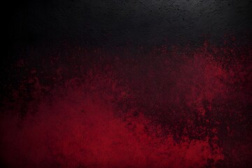 Grunge wall background. The dark, rough details add an interesting twist to the abstract design, while the black isolation on a bold red background creates a visually stunning contrast.