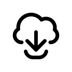 Download icon vector. Upload button illustration. Load symbol or logo.