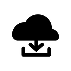 Download icon vector. Upload button illustration. Load symbol or logo.