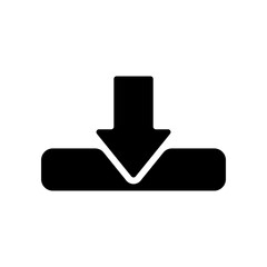 Download icon vector. Upload button illustration. Load symbol or logo.