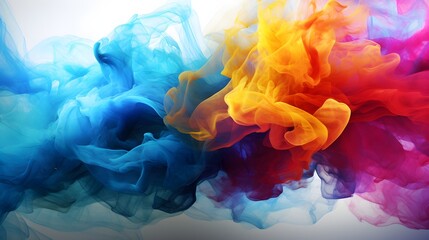 Whimsical tendrils of vibrant smoke burst forth in a chaotic yet captivating dance,