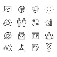  Business line icons vector design
