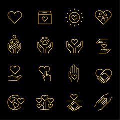 Charity Icons vector design