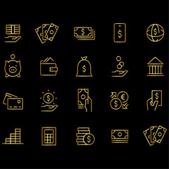  Money Icons vector design