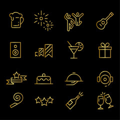  Party Icons vector design