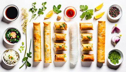 Crispy Golden Rolls of Joy: New Year's Fried Spring Rolls Delight