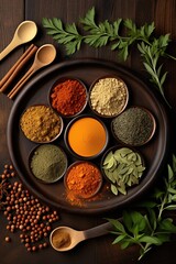 Obraz na płótnie Canvas promotional photo of spices and various seasonings