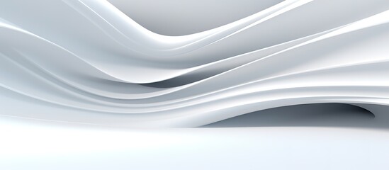 abstract wave white background. futuristic background. modern 3D geometric background.