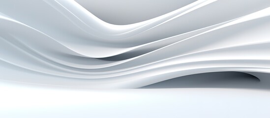 Obraz premium abstract wave white background. futuristic background. modern 3D geometric background.